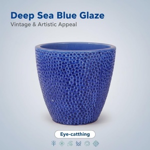 Pots de fleurs en céramique au design classique moderne pour l'intérieur et l'extérieur, avec trous de drainage, finition émaillée, vente en gros - Product Image 4