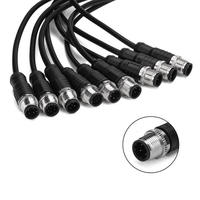 Arnés de Cableado Eléctrico M12 Impermeable IP67 de 12V y 500mm, Conector Adaptador de 2-12 Pines/Vías con Núcleo de Cobre y Aislamiento de PVC