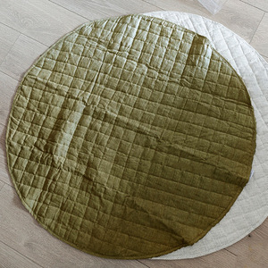 Tapete de Juego Acolchado de Algodón para <span class=keywords><strong>Bebés</strong></span> y Niños Pequeños, Tapete de Juego Redondo Acolchado para Gimnasio de <span class=keywords><strong>Bebés</strong></span> - Product Image 3