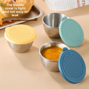 Contenedor de mantenimiento fresco de acero inoxidable con oso, tapa de caja de inmersión, accesorio de cocina transfronterizo para salsa sellada de pollo frito - Product Image 1