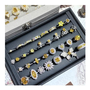 Arete Y Anillo De Culebra Cubic Zirconia Anillos de boda de lujo para mujer Flor 925 Plata Joyería de moda Conjuntos de joyería - Product Image 1