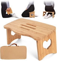 Banc de méditation pliable en bambou Combohome avec banc de méditation à genoux, tabouret à genoux