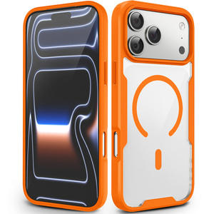 เคสโทรศัพท์ TPU PC ใสบางแบบแม่เหล็ก ป้องกันการกระแทก ครอบคลุมทั้งตัวเครื่อง ป้องกันรอยขีดข่วน ไม่เหลือง สำหรับ <span class=keywords><strong>iPhone</strong></span> 17 16 15 <span class=keywords><strong>Plus</strong></span> Pro Max - Product Image 1