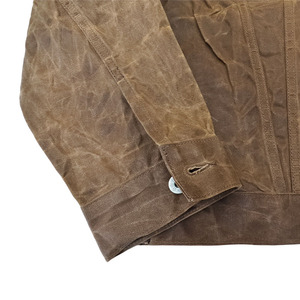 แจ็คเก็ตยีนส์มอเตอร์ไซค์ผู้ชายแบบลำลอง OEM/ODM ดีไซน์เนอร์ติดกระดุม คอตั้ง ทรงเข้ารูป แขนยาว กันน้ำ สีพื้น - Product Image 3