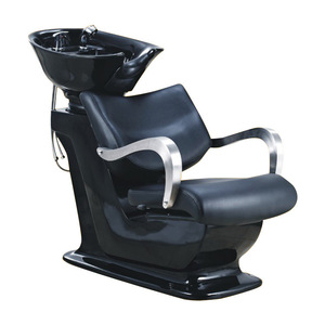 Vente directe usine : Lit de lavage semi-allongé haut de gamme, confortable et électroplaqué, pour salon de coiffure, avec fonction massage - Product Image 5