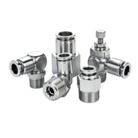 Raccord pneumatique droit en acier inoxydable, 4MM/6MM/8MM/10MM/12MM, à connexion rapide, pour système de conduite d'air