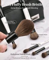 DailyQueen – Nouvel ensemble de 25 pinceaux de maquillage de luxe avec strass, pinceau éventail, poils synthétiques doux, manche en bois, pour visage et yeux, logo personnalisé disponible