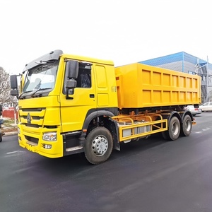 Camion à benne basculante Sino Howo 6X4 à bras articulé pour déchets, véhicule à conteneurs amovibles - Product Image 3