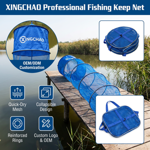 Filet <span class=keywords><strong>de</strong></span> pêche pliable robuste <span class=keywords><strong>de</strong></span> 2m à 4m pour carpes, en maille résistante, avec logo personnalisé, vente en gros - Product Image 3