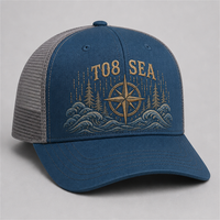 Casquette Trucker Vintage à 5 Panneaux avec Impression High Crown, Visière en Mousse et Dos en Maille, Style West Coast Chicano Streetwear Urbain, Vente en Gros