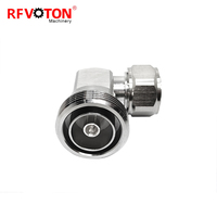 Connecteur RF coaxial à angle droit, adaptateur 50 ohms, faible PIM, prise femelle 7/16 DIN vers fiche mâle Mini DIN 4.3-10