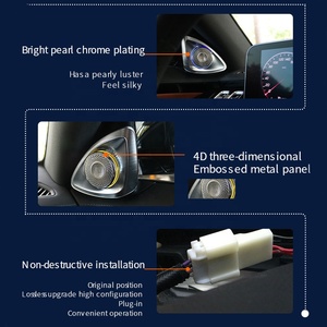 Auto Interior 4D Tweeter luz ambiental Multicolor giratorio Tweeter altavoz para <span class=keywords><strong>Mercedes</strong></span> <span class=keywords><strong>Clase</strong></span> <span class=keywords><strong>C</strong></span> <span class=keywords><strong>W205</strong></span> - Product Image 5