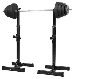 Longglory nhà chuyên nghiệp sử dụng có thể điều chỉnh Squat Rack với J móc Trọng lượng nâng chia Barbell Squat Giá đứng