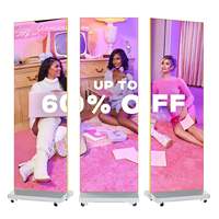 Display LED Pieghevole e Componibile, Schermo Pubblicitario LED Verticale Mobile e Autoportante per Mostre e Centri Commerciali