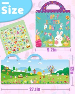 Reusable Sticker <strong>Book</strong> for Toddlers, Toddler Travel Toys Activities Crafts P <strong>Easter</strong> Basket Stuffers Birthday Gifts - Product Image 5