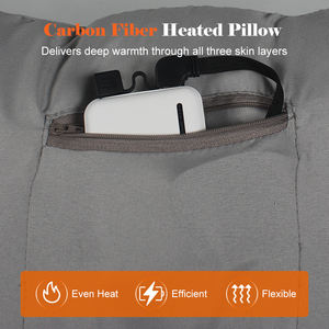 Almohada de Soporte Lumbar Eléctrica Calefactable de Poliéster 100% Reciclado, Retardante de Llama, Desmontable, Lavable, USB, Alivio de la Fatiga - Product Image 5