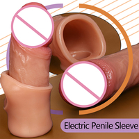 Anneau vibrant électrique sans fil télécommandé pour pénis, extenseur en silicone de 7,5 cm, jouet sexuel pour couples