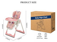 Chaise haute pliable réglable pour enfants Clafbebe Factory Wholesale, chaise de repas moderne en plastique pour bébé, pour le salon