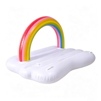 Regenbogen-Wolkenförmiges PVC-Schwimmliege-Floß auf Lager