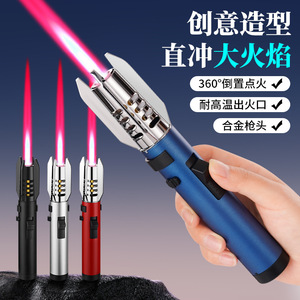 ไฟแช็กพกพา Starlight Sword ทนลม เปลวไฟสูง ใช้แก๊สบิวเทน สำหรับทำบาร์บีคิว อบขนม ใช้งานกลางแจ้ง สีเงิน น้ำเงิน แดง - Product Image 2