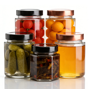 Bocal en verre haut de 500 ml, 720 ml, 1000 ml avec couvercle à visser pour le stockage de cornichons et de sauces - Product Image 4
