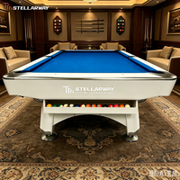 Table de billard américaine Stellarway 9 pieds, 2,5 cm, ardoise bleue Jiujiang, retour automatique des billes, vente en gros pour clubs