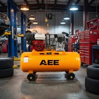 Industrial Portable Compresor De Aire 50 100 Litros Gasoline Engine ITALY TYPE 2065 Pump diesel air Compressor Machine