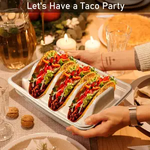 Porta Taco usa e getta per 3 Tacos, piatti da Taco Bar, vassoi per piatti Taco tenere in posizione verticale forniture per feste