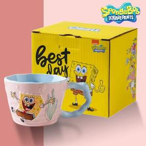 Tasse à eau en éponge véritable gaufrée, motif dessin animé mignon, de grande valeur, pour le travail, le bureau et la maison - Product Image 3