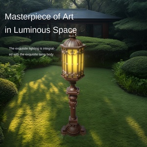 Outdoor Lawn <b>Light</b> <b>LED</b> Garden Lamp Post Water-Resistant IP65 <b>Motion</b> <b>Sensor</b> Aluminum Alloy 5000K Soft Warm White Glass 60 Beam - Product Image 4