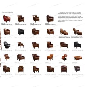 Chaise en cuir véritable rétro vintage marron style aviateur punk style vintage vieilli style britannique - Product Image 5