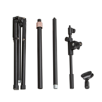 Support de microphone pliable en métal de haute performance, portable, empilable, OEM, pour scène, Rayyu GH-218 noir