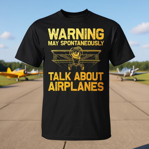 T-shirt fantaisie sur le thème de l'avion pour les passionnés d'aviation et de pilotes - Product Image 3