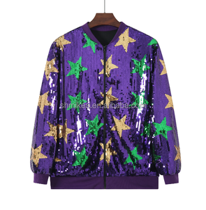 Prêt à expédier, en stock, vêtements de Mardi Gras de la Nouvelle-<span class=keywords><strong>Orléans</strong></span>, vêtements à paillettes, vestes à paillettes, vêtements de Mardi Gras pour femmes - Product Image 4