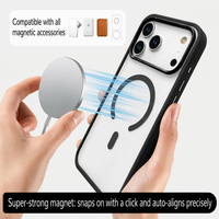 Coque de téléphone magnétique pour iPhone 17 Air 18 Pro 16 Plus 15 14 13 12 11 Pro Max, finition mate, toucher doux, protection de la caméra, compatible avec la recharge
