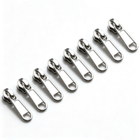 Glissière de fermeture éclair en alliage de zinc avec logo personnalisé, sans verrouillage, 3 # 4 # 5 # 7 # 8 # 10 #   Couleurs personnalisées en gros pour bagages et chaussures
