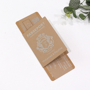 Invitations de <span class=keywords><strong>mariage</strong></span> personnalisées en gros, cartes de papier en forme de passeport, cartes <span class=keywords><strong>d</strong></span>'<span class=keywords><strong>embarquement</strong></span> avec billets <span class=keywords><strong>d</strong></span>'entrée - Product Image 2