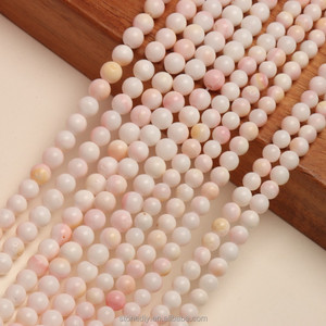 4 MM5MM Natural Sea <span class=keywords><strong>Queen</strong></span> Shell Hellrosa Runde Perle <span class=keywords><strong>Rouge</strong></span> Schraube Lose Perle Armband Halskette DIY Schmuck Zubehör - Product Image 4