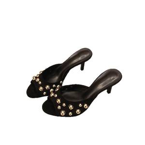 女性の靴のための女性のためのファインソール付きボルトワンステップ多目的ハイヒールサンダル - Product Image 5