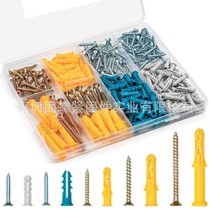Self-tapping Screw Set 270pcs Metric Phillips Head Color Zinc Plated With Plastic Expansion Plugs For Concrete Fixing - Product Image 1