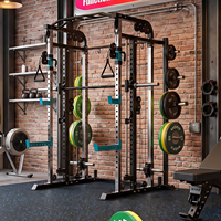 VIGFIT Jaula de potencia comercial para gimnasio en casa, rack de sentadillas, equipo de fitness multifunción, máquinas Smith, ejercicios para hombros