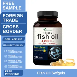 Fish Oil Supports Heart Healthcare Omega 3 EPA DHA 360 Rapid Release Softgels Deep Sea Fish Oil Soft Capsules