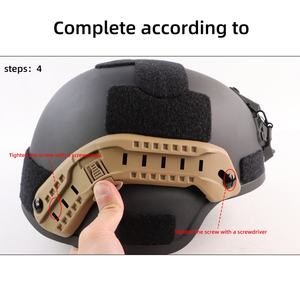 Casco Ligero ACH ARC Color Caqui con Rieles Laterales, Kit de Rieles Tácticos para Deportes de Equitación Infantil - Product Image 5