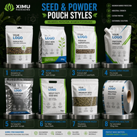 Sachet en papier kraft blanc premium pour poudre de matcha et supplément de collagène, imprimé sur mesure, sachet à haute barrière, pochette stand-up