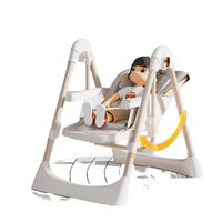 Chaise haute à bascule moderne en plastique convertible pour bébé, best-seller, réglable en hauteur sur 6 niveaux, portable, écologique et facile à utiliser