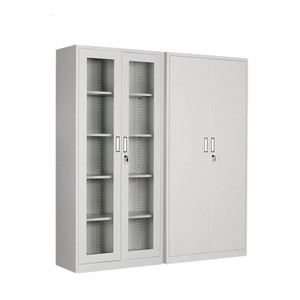 Armario plegable de acero para oficina, puerta abatible, armario de garaje con estante ajustable - Product Image 1