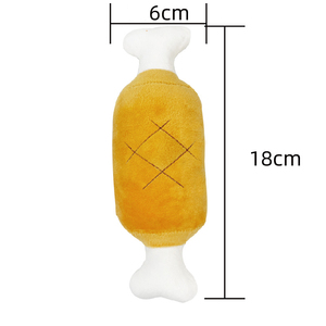 Kingtale lüks minyatür gıda çığlık oyuncak Hamburger, patates kızartması, tavuk bacağı kedi ve köpek için - Product Image 5