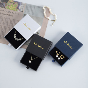 Custom Logo Luxury Paper Cardboard Small Gift Packing <b>Box</b> Earring Necklace Packaging Jewelry Jewel <b>Box</b> Packaging With Insert - Product Image 2
