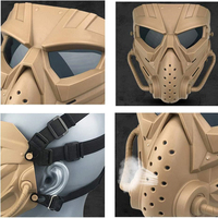 Masque tactique de protection intégrale pour casque, avec lunettes anti-buée détachables, casque rapide pour le sport