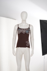 Women's Brown Square Collar Camisole Vintage Floral Print <b>Adjustable</b> <b>Strap</b> Sleeveless Top with Ruffles Hem Summer Street Wear - Product Image 6